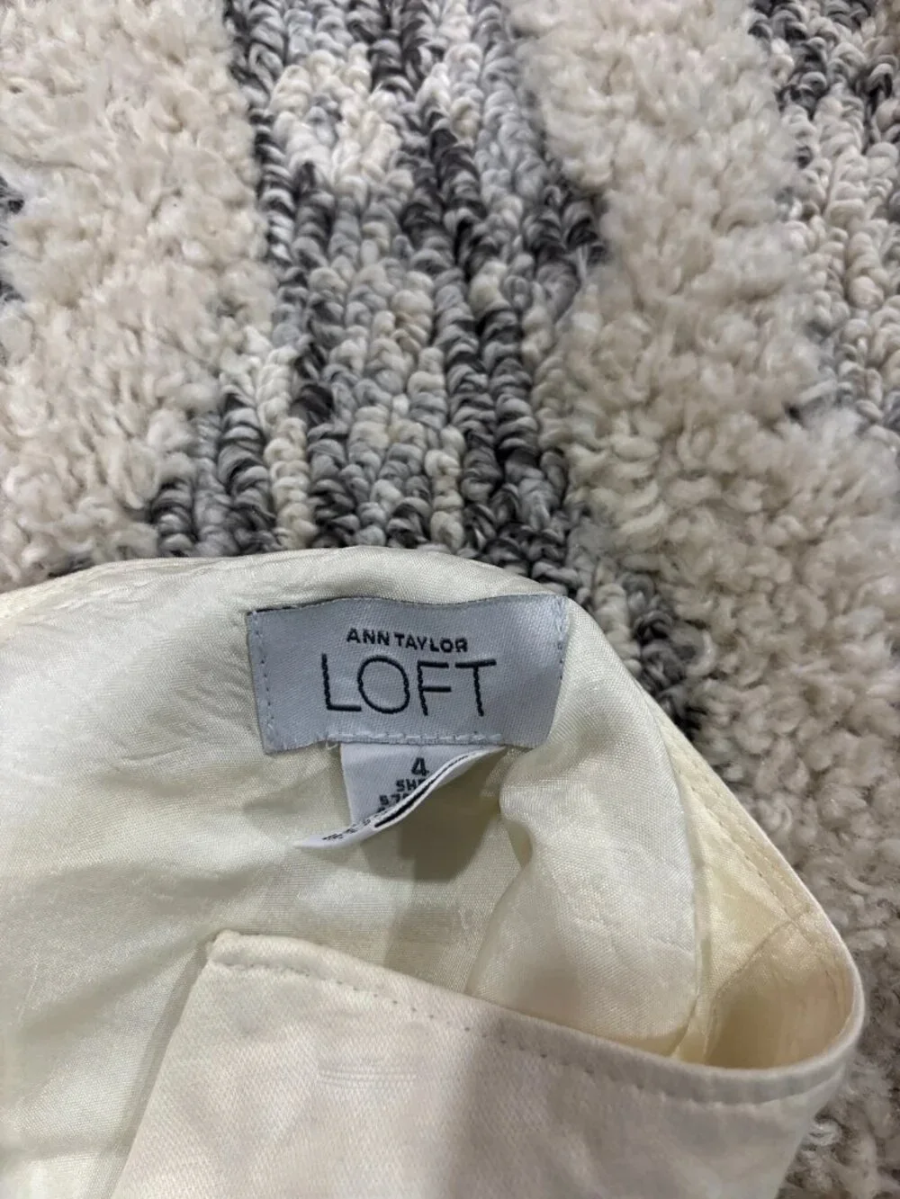 Loft Linen Button Skirt Cream